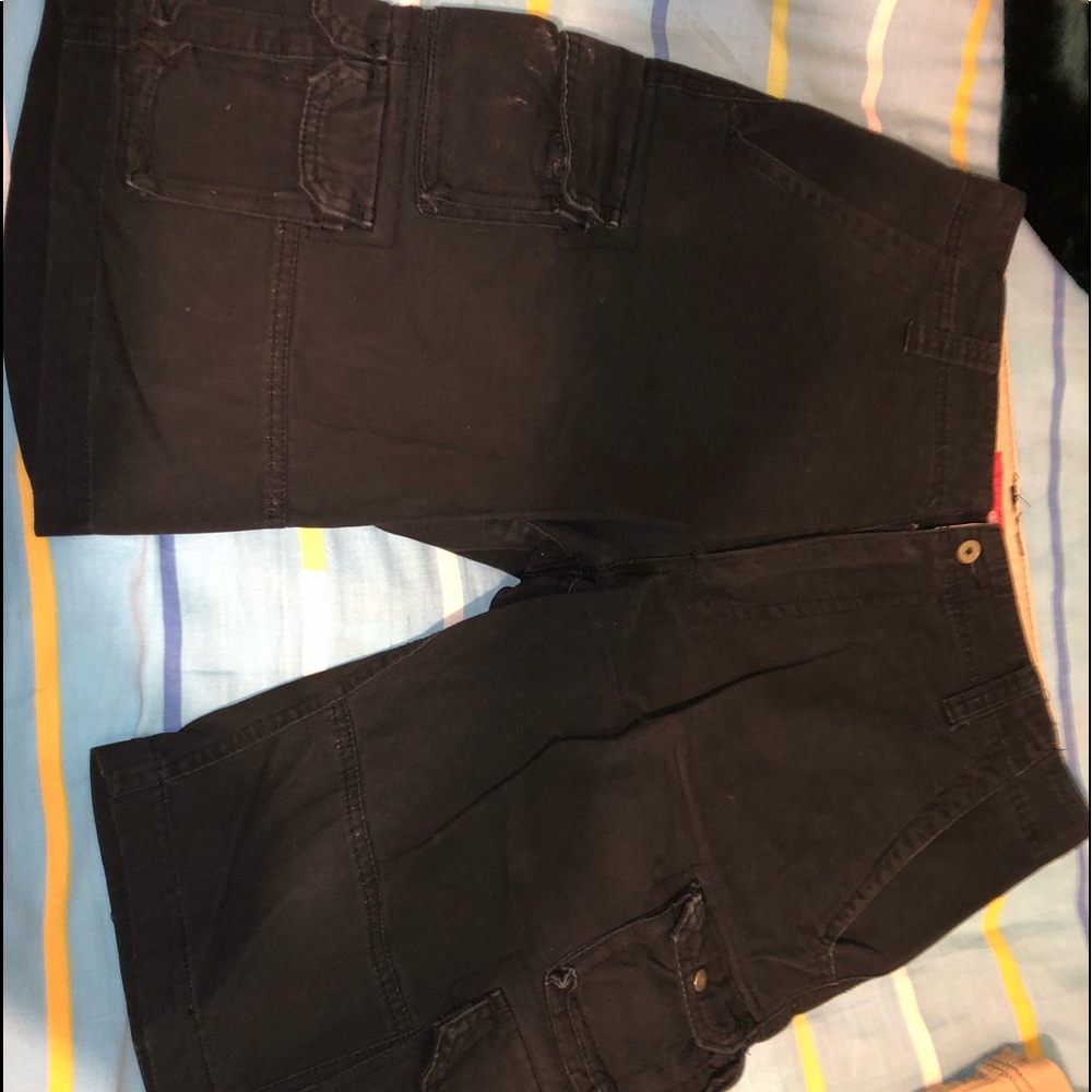 Black cargo shorts